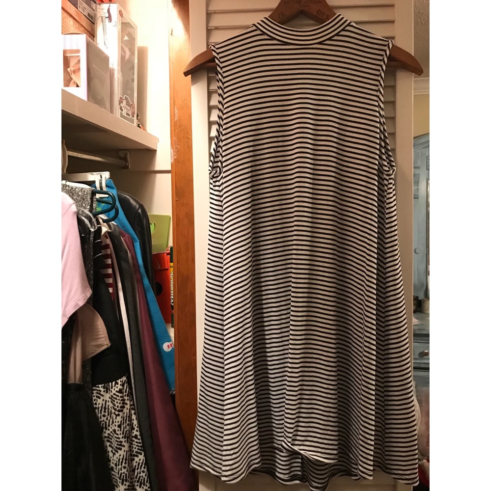 black and white dress